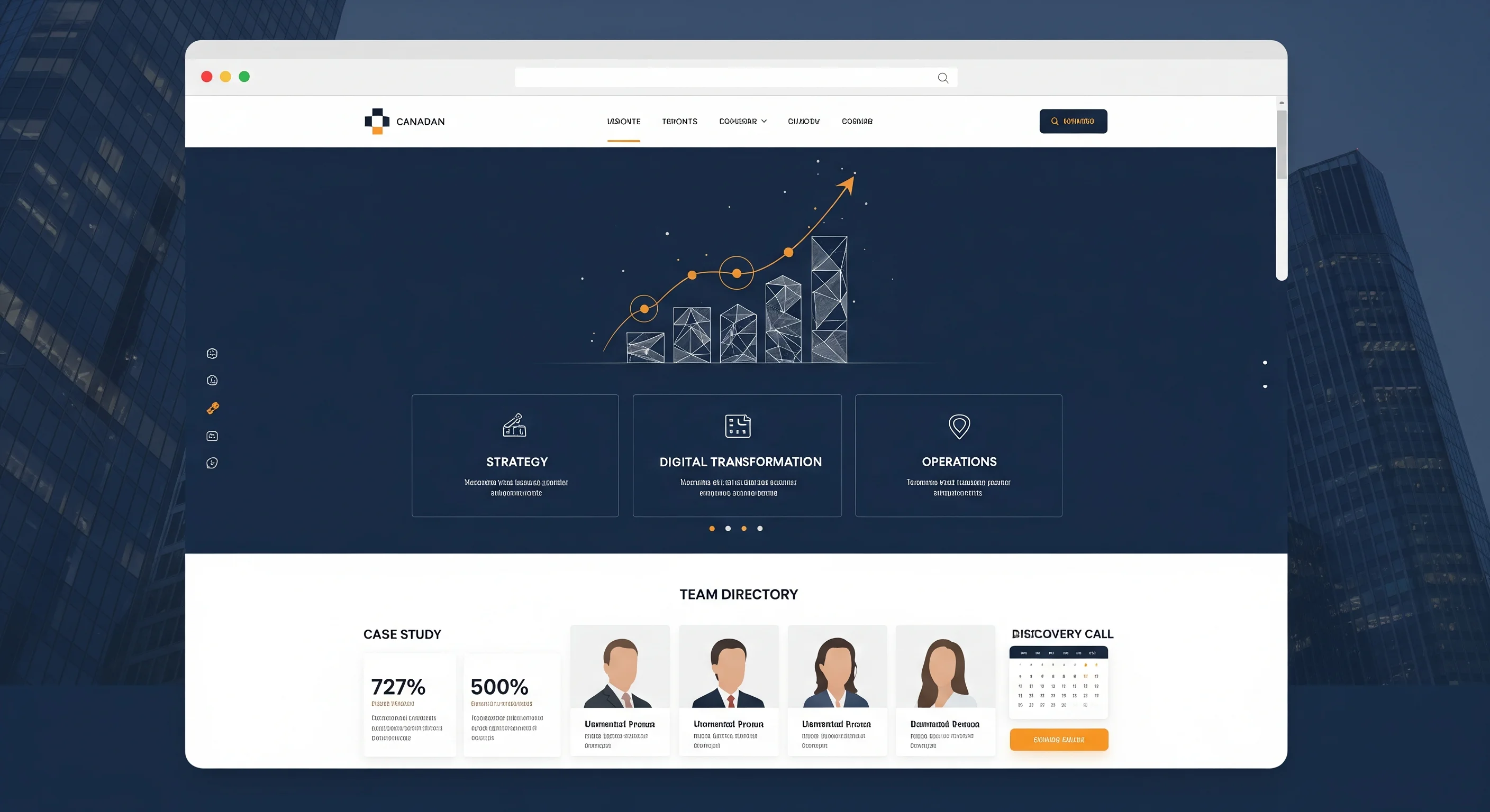 Professional Services website template โ AI-optimized design with booking and analytics