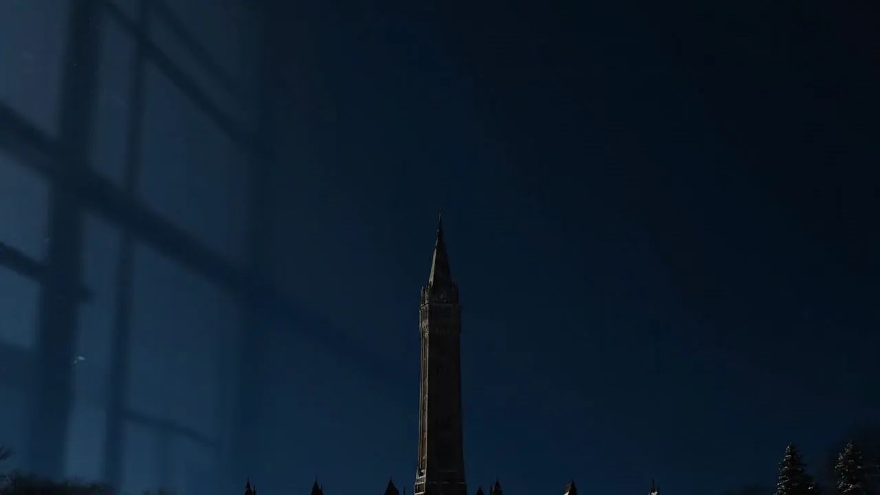 Five Canadian compliance badges — PIPEDA, CASL, WCAG, Bill 96, Law 25 — converging into one unified compliance shield above the Parliament Peace Tower